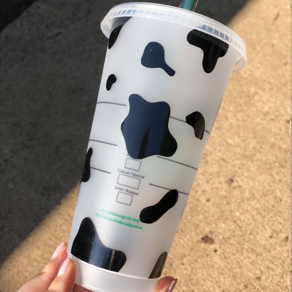 Cow print Starbucks reusable venti cold cup - Picture 2 of 5